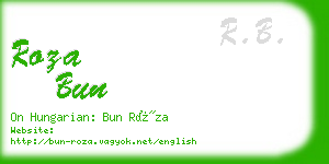 roza bun business card